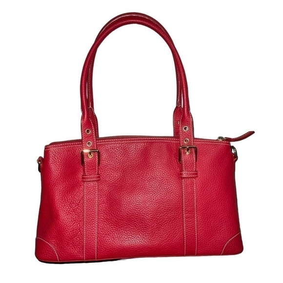 Dooney&Bourke Red Pebbled Leather Satchel /Top Handle Bag NWOT - Picture 12 of 13